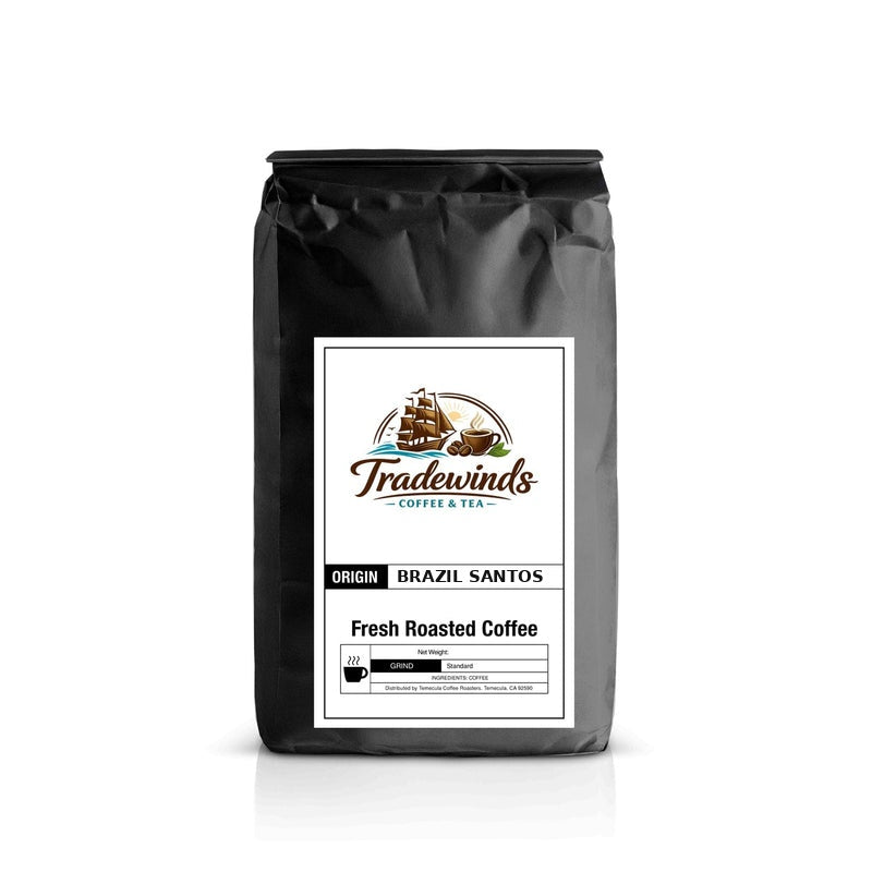 Brazil Santos single-origin coffee — smooth, creamy, perfect for espresso - Tradewinds Coffee and Tea Co.