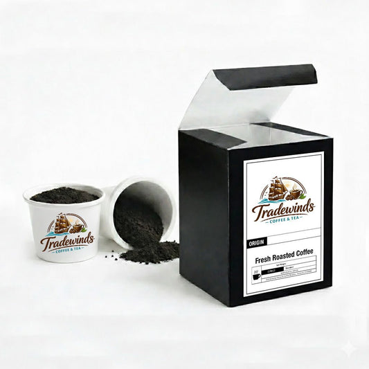60 PACK SINGLE SERVE COFFEE CAPSULES - Tradewinds Coffee and Tea Co.